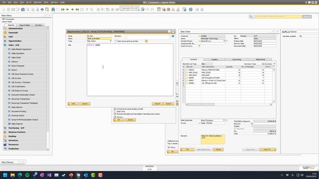 B1 Print & Delivery: Additional Report Actions - SQL Action смотреть онлайн
