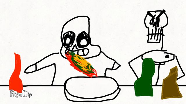 Sans eats condiments but what does Papyrus eat смотреть онлайн