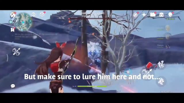 how to defeat frostarm lawachurl on low level amber! genshin glitch! смотреть онлайн