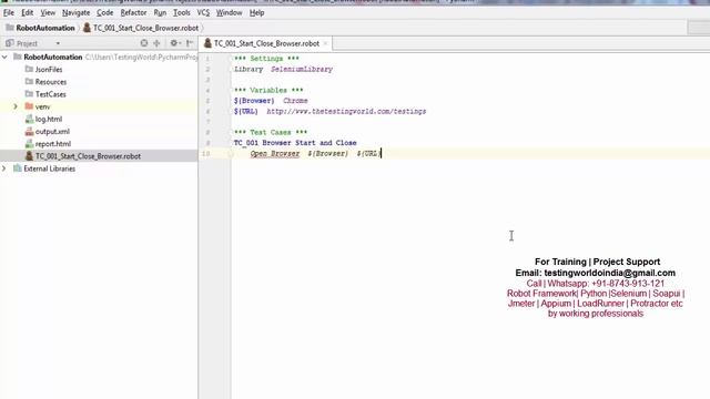 Robot Framework: Write First Test Case [Call/Whatsapp: +91-8743-913121 to Buy Full Course] смотреть онлайн