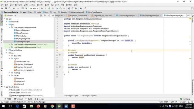 TabLayout + ViewPager + Fragment in Android - [Android Tutorial - #09] смотреть онлайн