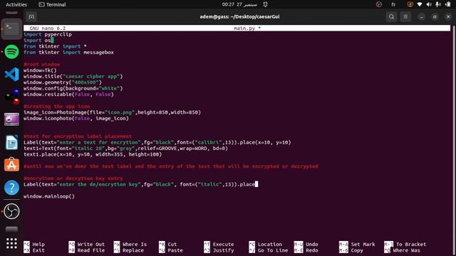 caesar cipher app GUI | python, tkinter (PART 1: APP INTERFACE) смотреть онлайн