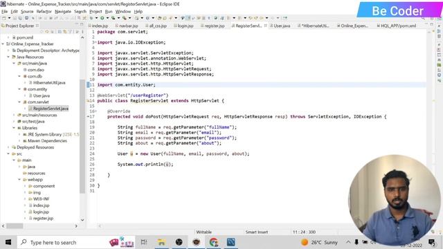 #2 Online Expense Tracker Register Module | Servlet, JSP , Hibernate Project смотреть онлайн