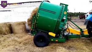 Измельчитель рулонов грубых кормов ИРК-145 запуск Ленинградская область.