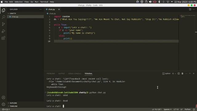 Simple Chat-bot In Python | Python Tutorial For Beginners смотреть онлайн