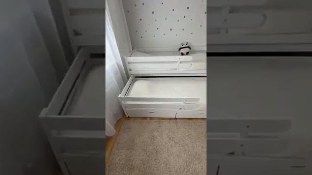 Двухъярусная кровать выдвижная детская 8-916-262-04-99 смотреть онлайн