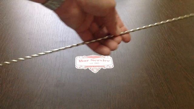 Ложка барменская с вилочкой; сталь нерж.; L=40см; металлич. смотреть онлайн