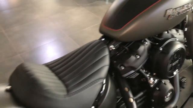 Harley-Davidson Softail Street Bob (FXBB) Industrial Gray Denim - Black Denim 2018 смотреть онлайн