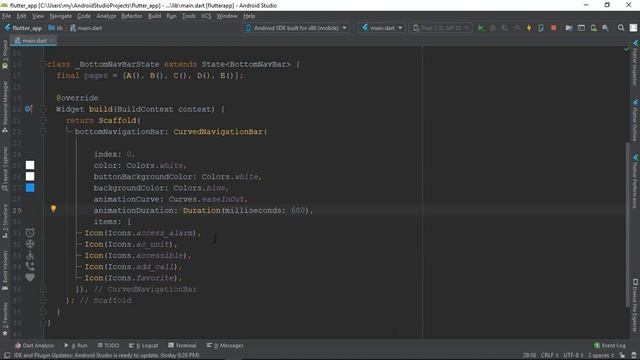 29. Curved navigation bar flutter | Flutter Bottom Navigation Bar | flutter bangla tutorial | Afran смотреть онлайн