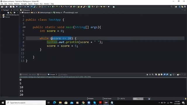 While loop statements - Repetition control structure - Java programming tutorial for beginners смотреть онлайн