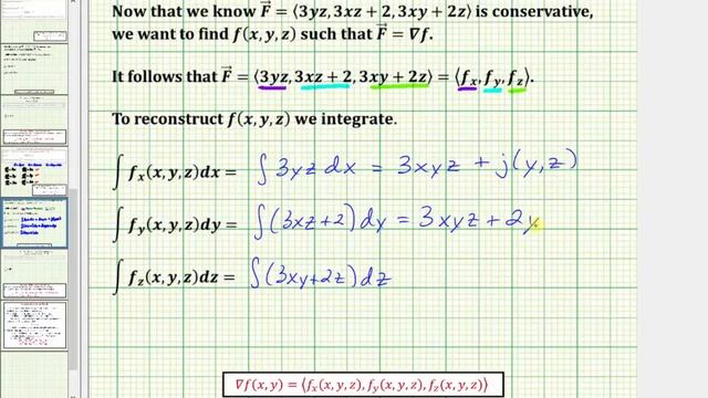 Ex 4: Fundamental Theorem of Line Integrals - Given Vector Field in Space смотреть онлайн