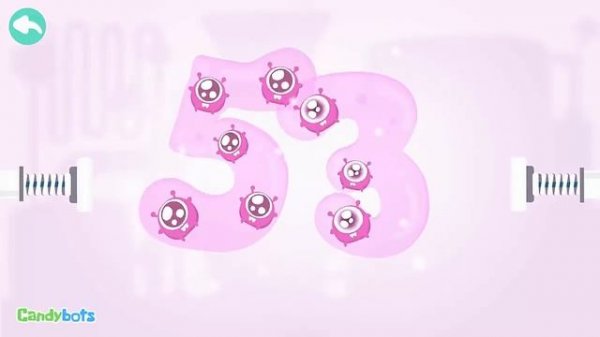 Numbers 123 (Candybots)- Learn to count the number 1 to 100 - Education app for kid