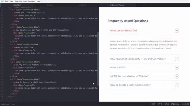 HTML CSS FAQ Design With jQuery Accordion | FAQ Section Design смотреть онлайн