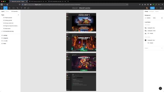 Prototyping the Minecraft launcher in Figma - part 1 смотреть онлайн