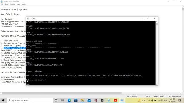 How to Create Tablespace | DB 19c | Method 2 смотреть онлайн