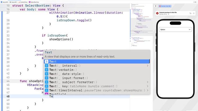 Изучаем SwiftUI | Урок 48 - Создаем кастомный SelectBox смотреть онлайн