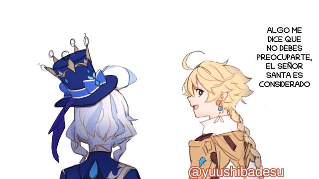 Furina recibe un regalo del Señor Santa - Genshin Impact Harem смотреть онлайн
