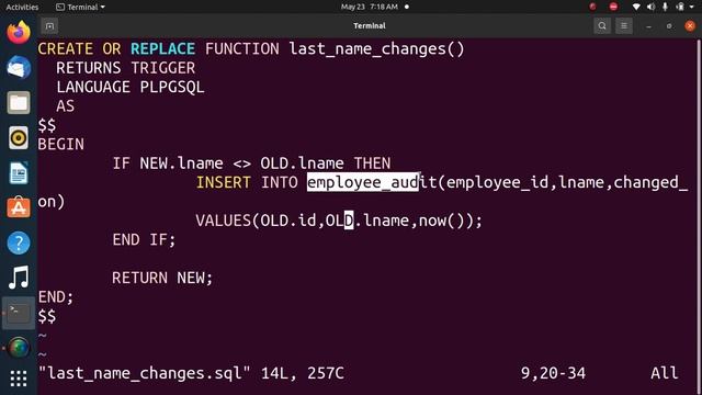 Trigger in PostgreSQL tutorial смотреть онлайн