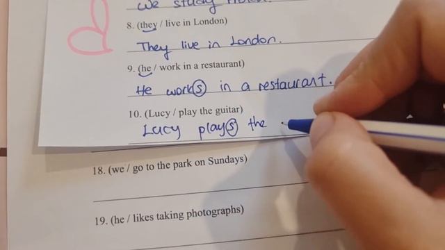 #6.2 Present Simple Tense Positive Sentence Exercise 1 (Geniş Zaman Olumlu Cümle Alıştırmaları ) смотреть онлайн