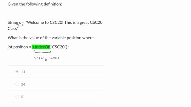 How to use .indexOf in Java: Given the following definit... | Programming Concepts and Methodology смотреть онлайн