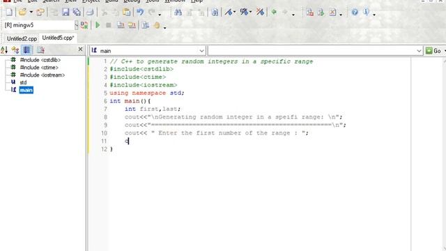 C++ to generate random integers in a specific range смотреть онлайн