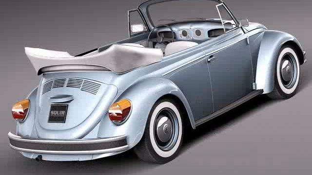 olkswagen Beetle 1980 Convertible 3D model from CGTrader.com смотреть онлайн