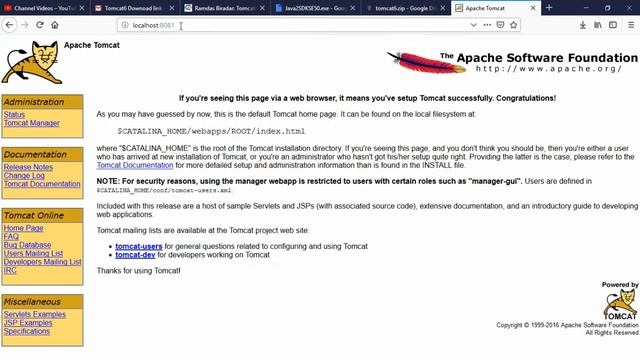 Tomcat Setup For Servlet & JSP on Windows By Ramdas Sir смотреть онлайн