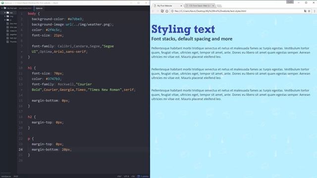 HTML & CSS for Beginners Part 14: Style Text with CSS смотреть онлайн