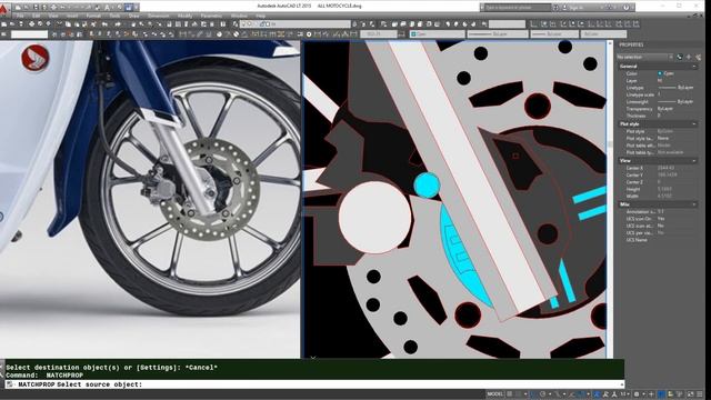 AutoCad Drawing | Honda SuperCub125 смотреть онлайн