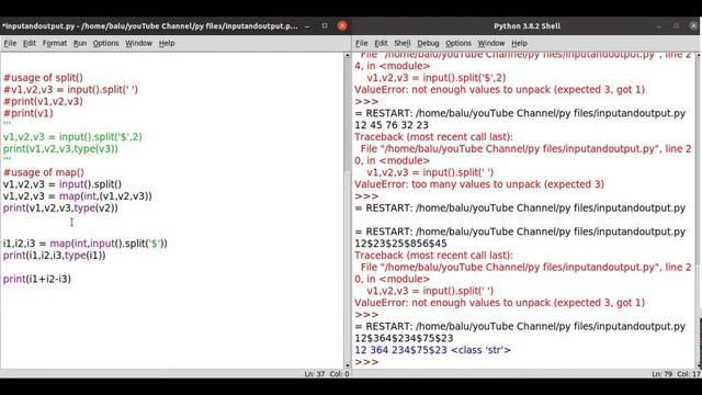 Introduction to split() and map() functions in python смотреть онлайн