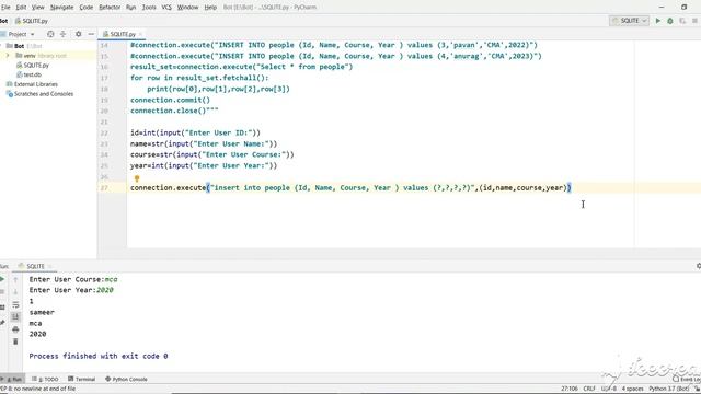 How To Insert Data Into Tables Dynamically Using Python смотреть онлайн