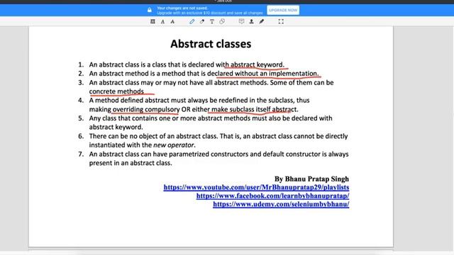 Abstract Class in Java Video-38 смотреть онлайн