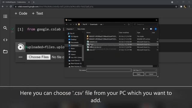 How to upload or add '.csv' File on Google Colab смотреть онлайн