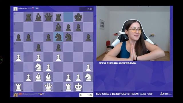 Chess Live Game play with WFM Alessia Santeramo смотреть онлайн