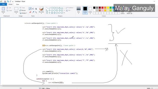 Advanced Java class 6 JDBC Transaction Management, Creating Save point, Rollback to Save point смотреть онлайн