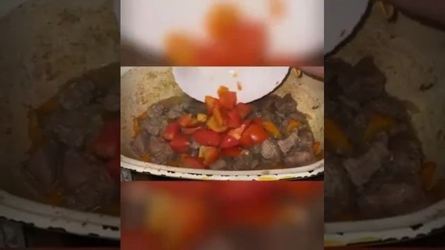 Тушеная свинина с помидорами смотреть онлайн