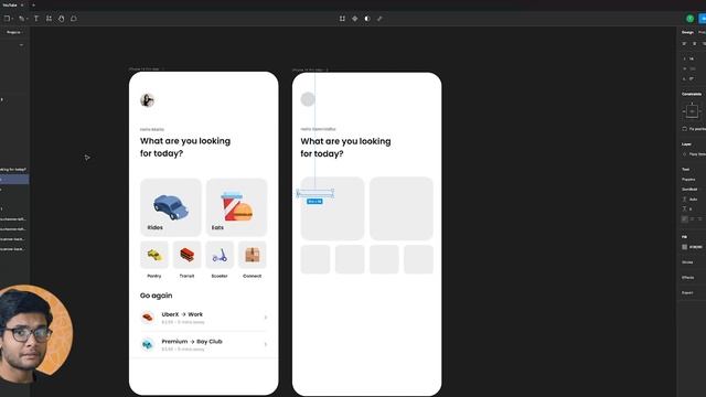 How to design Uber app home screen in Figma in 20 mins (+FREE FIGMA FILE!!) | Nyro Film and Design смотреть онлайн