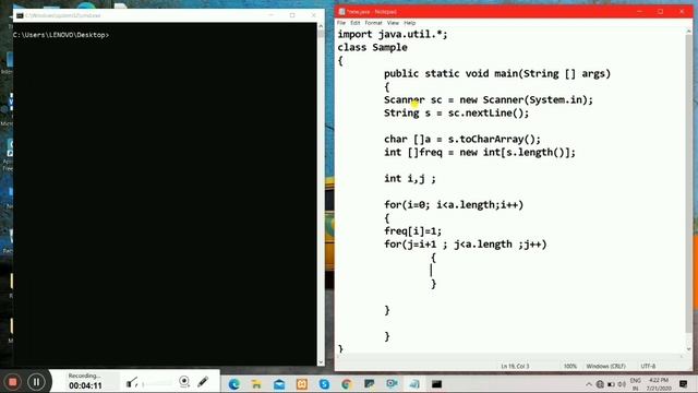 Frequency of characters in String | Java | Interview question | Rudrapratap | V#07 смотреть онлайн