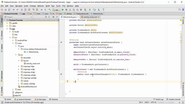 Auth State Listener Android Firebase Tutorial Full Backend Course Part 16 смотреть онлайн