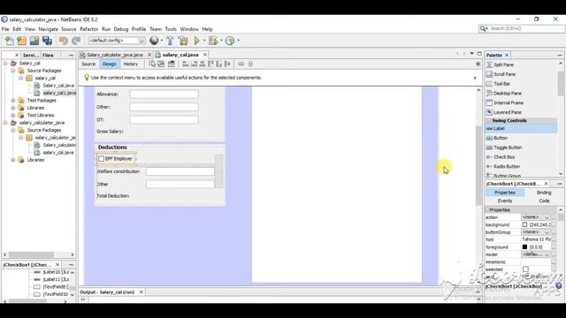 SALARY CALCULATOR WINDOWS APPLICATION USING NETBEANS смотреть онлайн