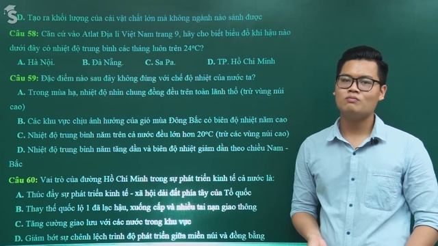 Đề thi thử THPTQG năm 2019 môn Địa lí - thầy giáo Vũ Hải Nam смотреть онлайн