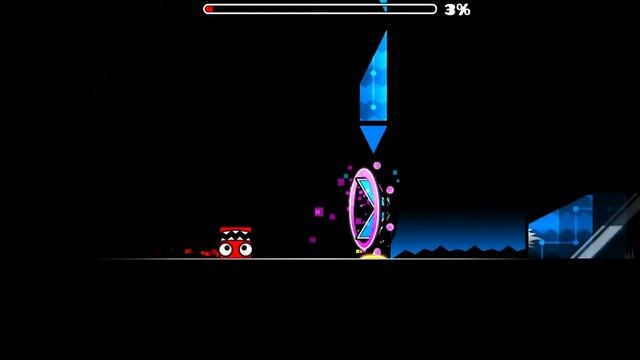 Играю в Geometry Dash и прохожу уровень SkyWard в ледяной пещере смотреть онлайн