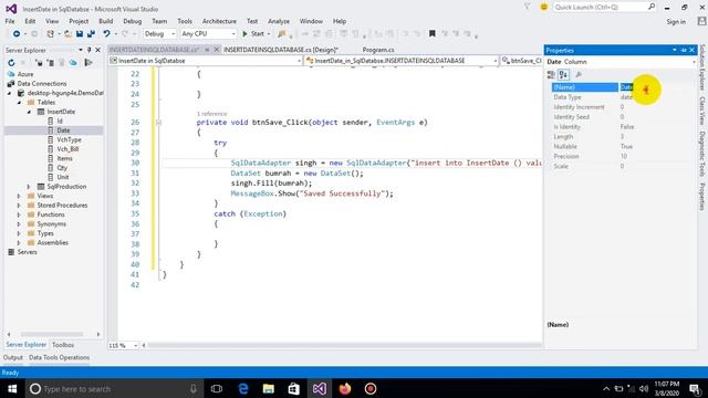 C# How to Insert Date In SQL server database with DateTime Picker c# | Anmol c# Tutorial смотреть онлайн