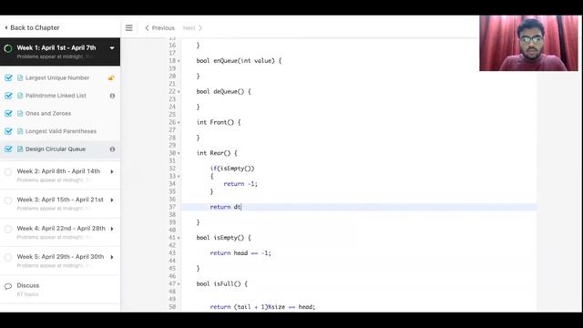 Leetcode Design Circular Queue | April Leetcode Challenge 2021 смотреть онлайн