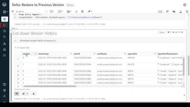 63. Databricks | Pyspark| Delta Lake: Restore Command смотреть онлайн