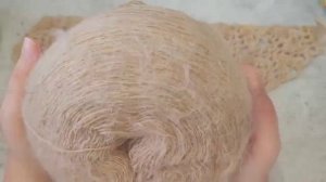 Вязание шали из козьего пуха