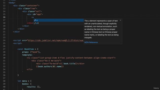 02 - Getting Started with Vue - 015 Using the data we fetch in our Vue application смотреть онлайн