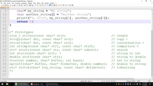 4. Барьеры языка Си - строки смотреть онлайн
