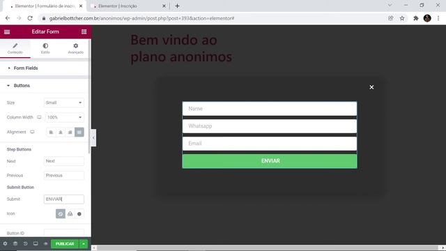 Como fazer um POP UP de FORMULARIO com elementor | Landing page em wordpress смотреть онлайн