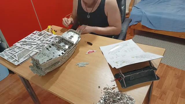 Building The Flying Dutchman 3D Puzzle (by CubicFun)